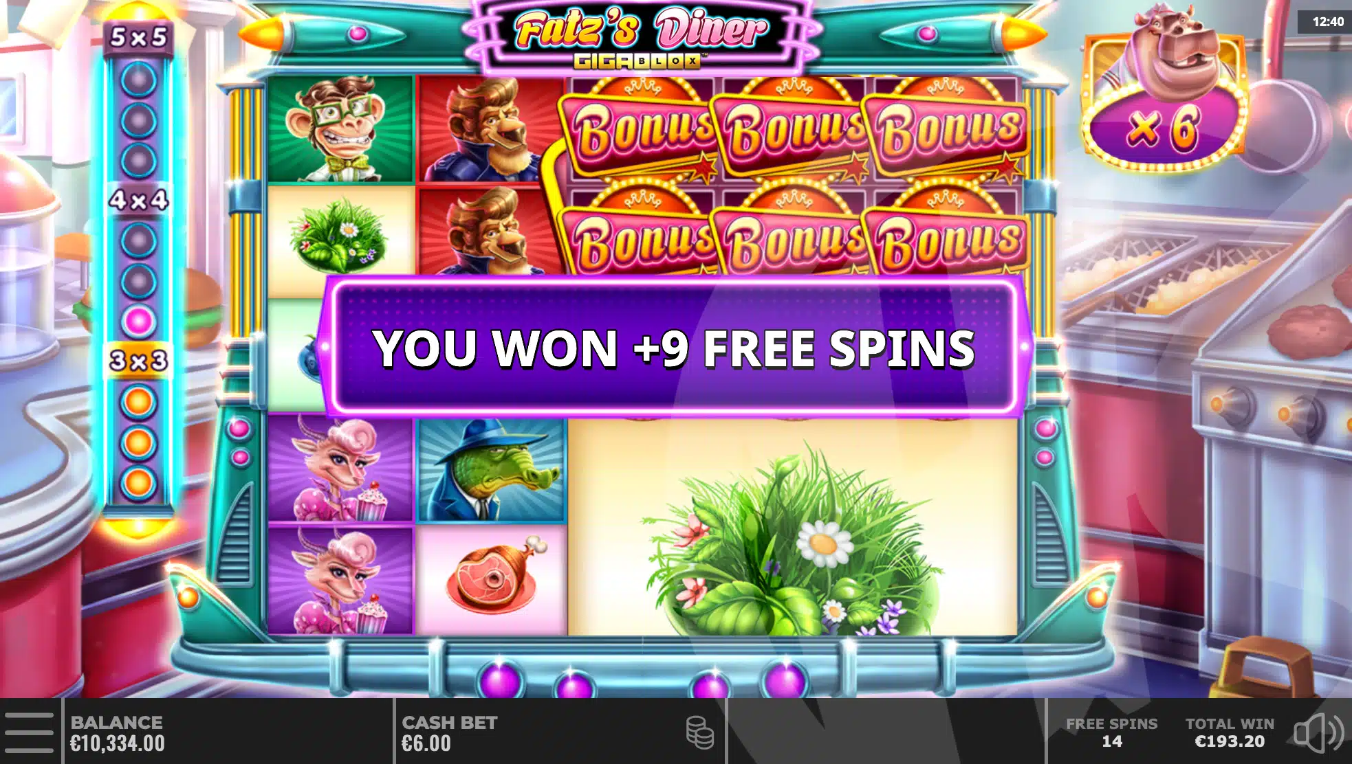 Fatz’s Diner Gigablox Slot Review pic 14